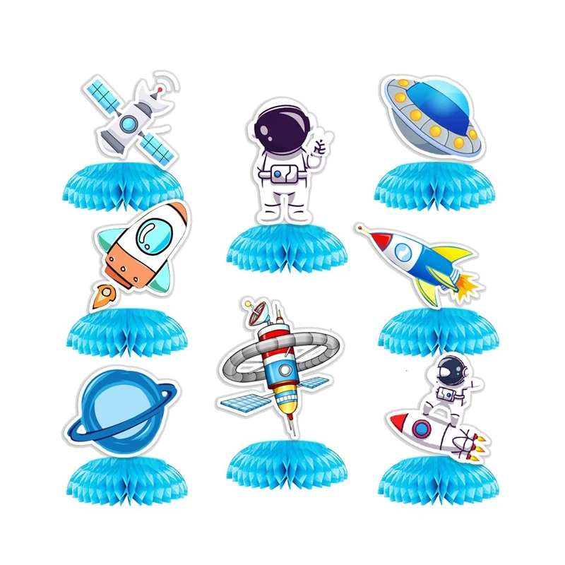 8 PCS Space Astronaut Theme Party Honeycomb Centerpieces Ornaments For Kids Birthday Table Decorations Supplies
8 PCS Space Astronaut Theme Party Honeycomb Centerpieces Ornaments For Kids Birthday Table Decorations Supplies