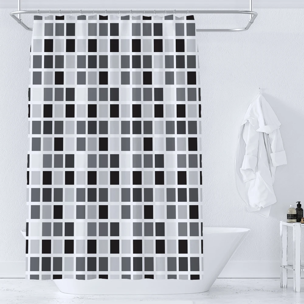 Modern Simple Mosaic Pattern Shower Curtains Waterproof Bathroom Curtain 3d Printed Fabric With Hooks Decoration Shower Curtain
Modern Simple Mosaic Pattern Shower Curtains Waterproof Bathroom Curtain 3d Printed Fabric With Hooks Decoration Shower Curtain