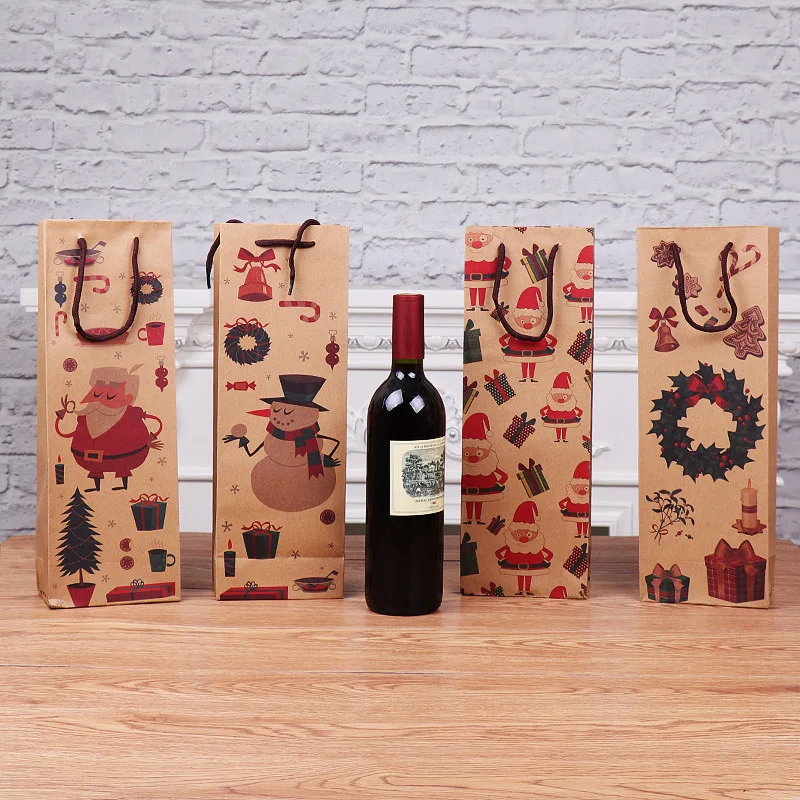 Kraft Paper Red Wine Bag Portable Christmas Gift Bag Red Wine Bottle With Handle Bag For Festival Party Rectangular Paper Pouch
Kraft Paper Red Wine Bag Portable Christmas Gift Bag Red Wine Bottle With Handle Bag For Festival Party Rectangular Paper Pouch