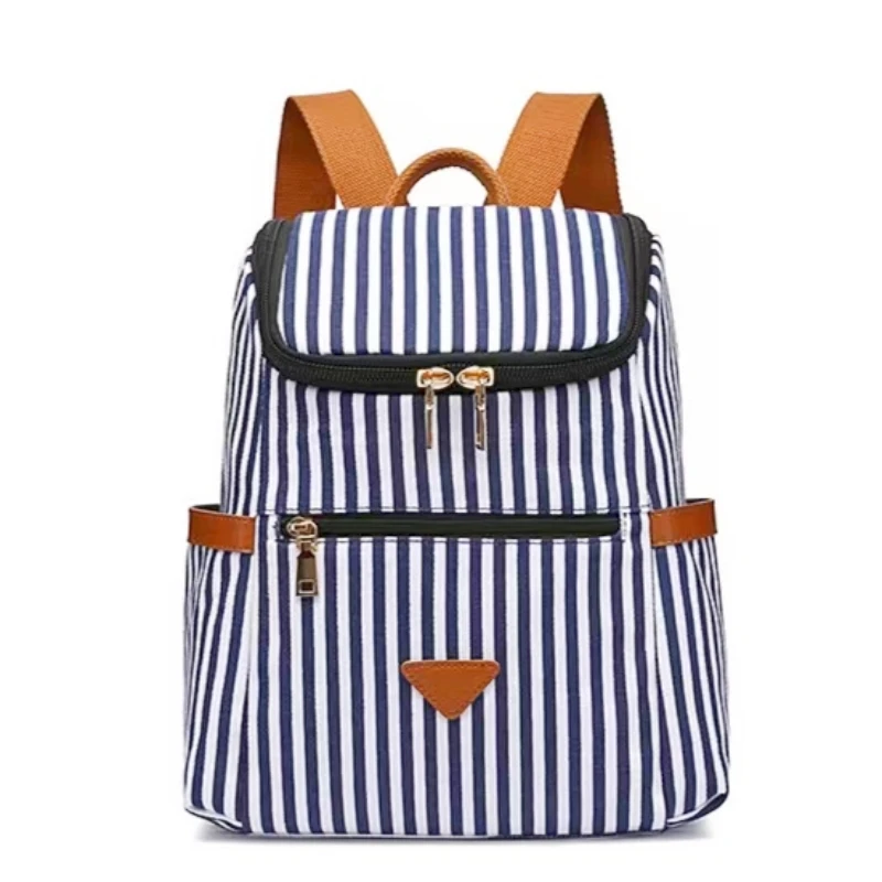 Blue and White Striped Canvas Women's Shoulder Bag New Fashion Travel Business Joker Hand Bill of Lading Shoulder Leisure Backp
Blue and White Striped Canvas Women's Shoulder Bag New Fashion Travel Business Joker Hand Bill of Lading Shoulder Leisure Backp