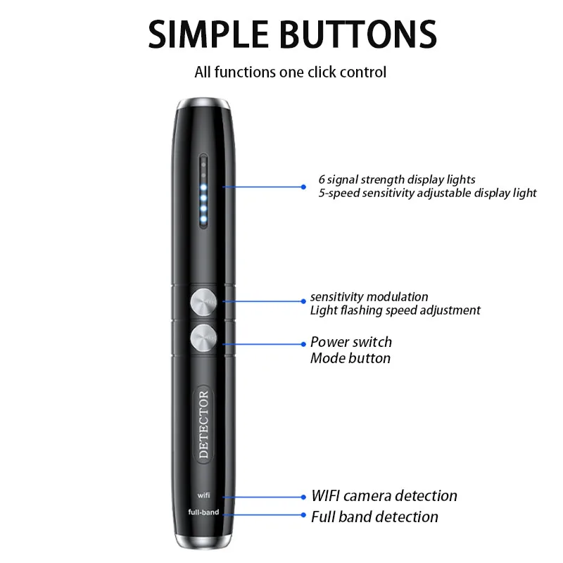 KOOJN Camera Detector Wireless Signal Infrared Anti Positioning Anti Monitoring Anti Tracking Anti Stealing GPS Scanner
KOOJN Camera Detector Wireless Signal Infrared Anti Positioning Anti Monitoring Anti Tracking Anti Stealing GPS Scanner