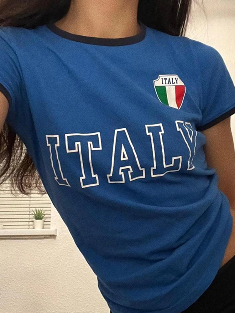 Y2K clothing aesthetics female alphabet printing Gothic cut blouse street junk baby T-shirt retro leisure short-sleeved T-shirt 
Y2K clothing aesthetics female alphabet printing Gothic cut blouse street junk baby T-shirt retro leisure short-sleeved T-shirt