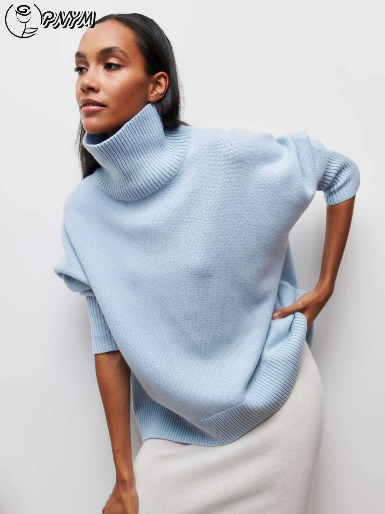 PNYM Turtleneck Sweaters Women Oversized Knitted Pullovers Loose Autumn Winter Thick Pullovers Female Soft Warm y2k Knitwears
PNYM Turtleneck Sweaters Women Oversized Knitted Pullovers Loose Autumn Winter Thick Pullovers Female Soft Warm y2k Knitwears
