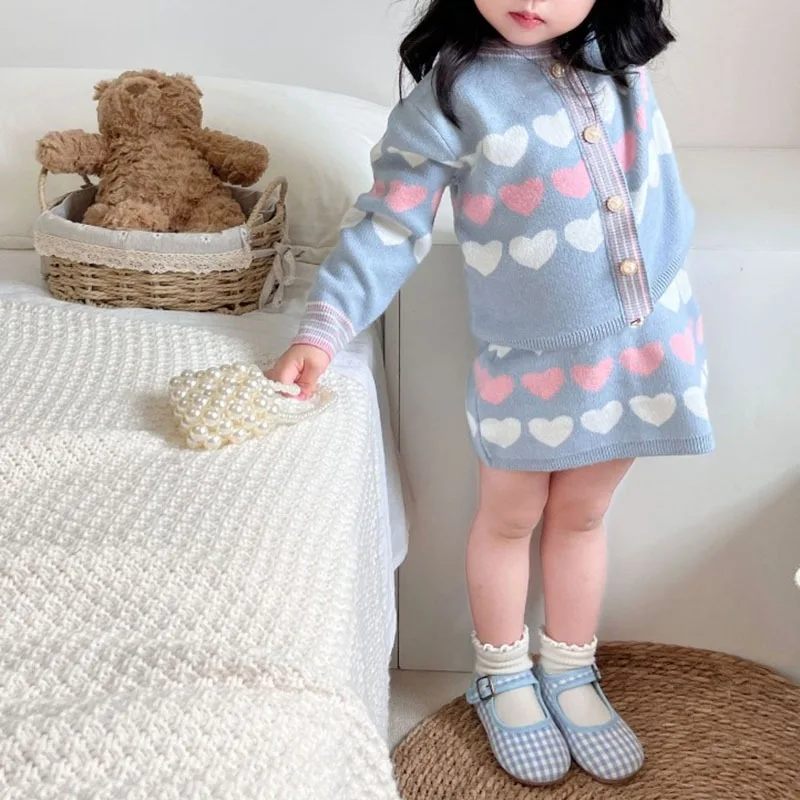 Girls Clothes Set Long Sleeve Kids Sweaters Kids Wear Knitted Cardigan and Skirt New Clothing Suit for Children Baby Girl Sets
Girls Clothes Set Long Sleeve Kids Sweaters Kids Wear Knitted Cardigan and Skirt New Clothing Suit for Children Baby Girl Sets