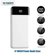 18650 Power Bank Case 20000mAh Dual USB Type C Battery Storage Box With LED Display Welding-free Power Holder For Mobile Phone