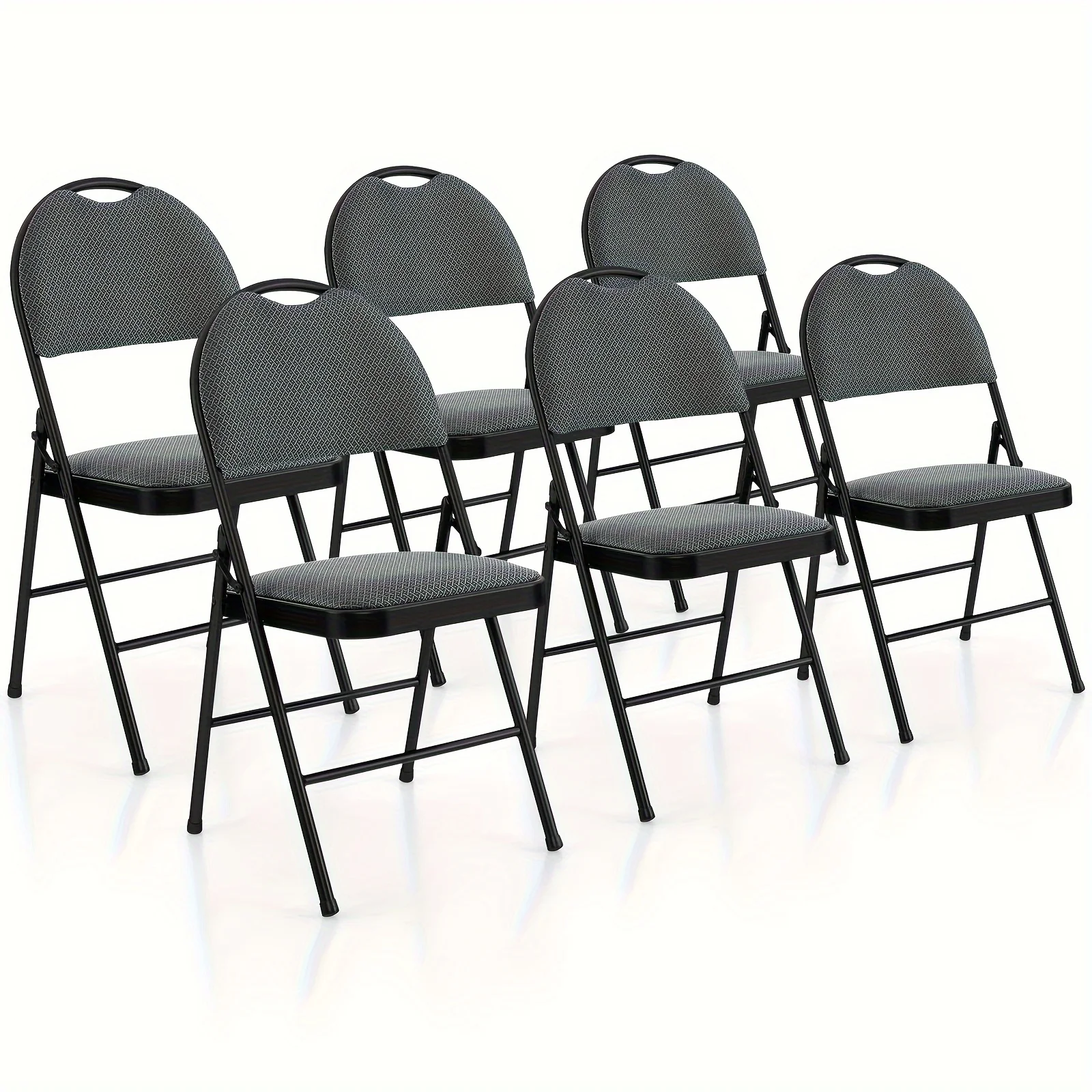 6pcs Grey Padded Folding Chairs, Metal Frame Chair With Anti-slip Foot Pads, Portable Comfort Seating For Office, Kitchen, And D
6pcs Grey Padded Folding Chairs, Metal Frame Chair With Anti-slip Foot Pads, Portable Comfort Seating For Office, Kitchen, And D