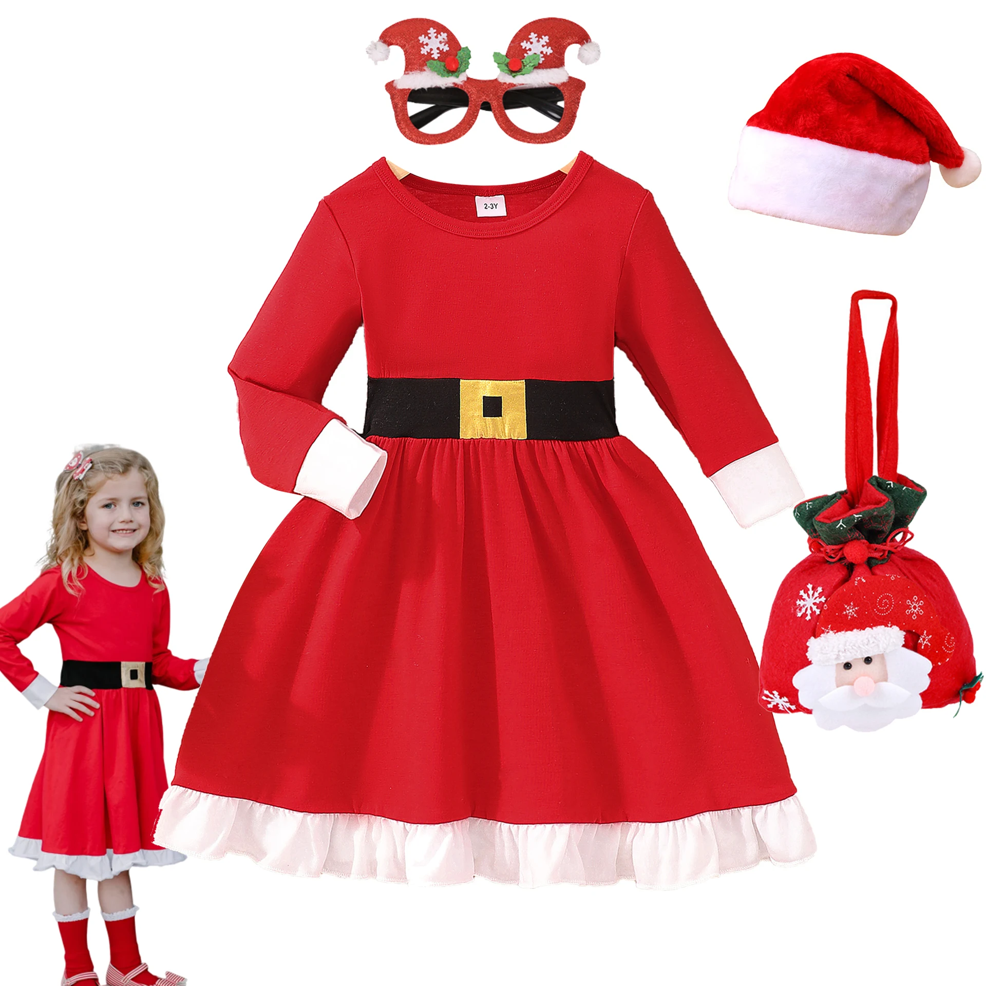 1-7Y Christmas Toddler Kids Girls Red Dress Autumn Long Sleeve A-line Party Princess Dresses Xmas Cosplay Santa Claus Costumes
1-7Y Christmas Toddler Kids Girls Red Dress Autumn Long Sleeve A-line Party Princess Dresses Xmas Cosplay Santa Claus Costumes