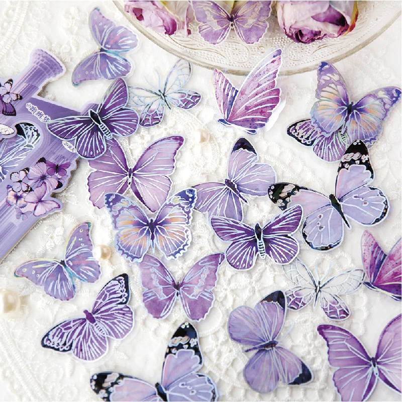 20 sheets per pack Scrapbooking Flower butterfly literary handbook diy decorative PET waterproof laser stickers 8 models
20 sheets per pack Scrapbooking Flower butterfly literary handbook diy decorative PET waterproof laser stickers 8 models