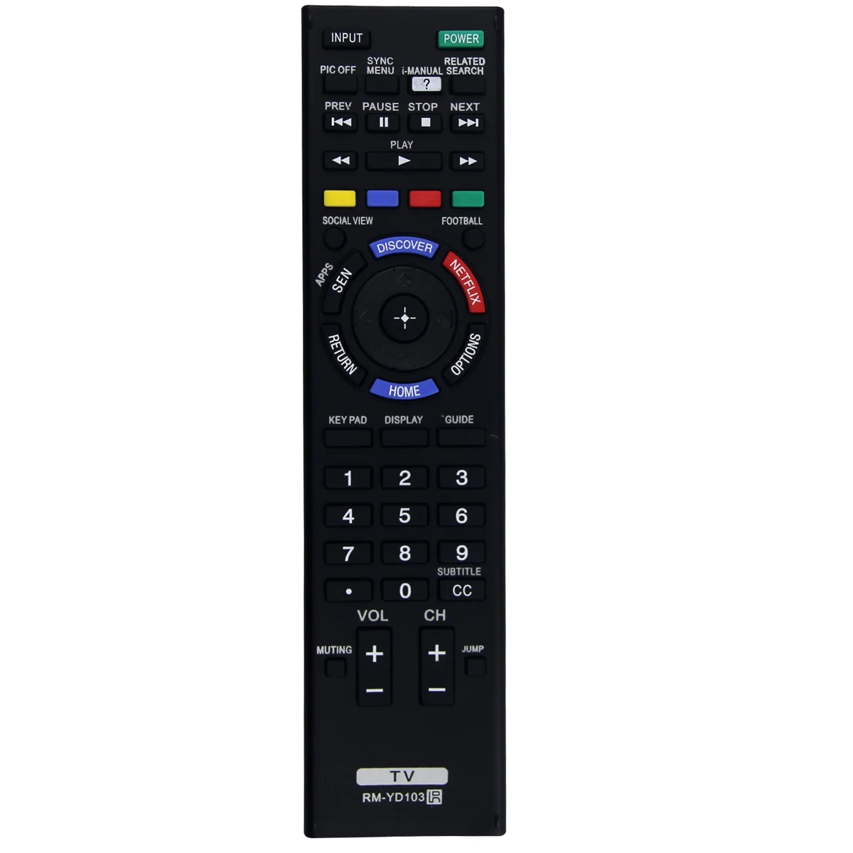 

RM-YD103 TV Remote Control for Sony KDL-32W700B KDL-40W580B KDL-40W590B KDL-40W600B KDL-42W700B KDL-48W580B KDL-48W590B