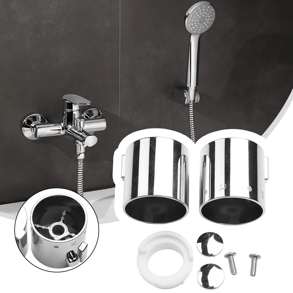 1 Pair Of Knob Handles Shower Temperature Control Handle Knob Chrome Thermostatic Handle Replacement Accessories
1 Pair Of Knob Handles Shower Temperature Control Handle Knob Chrome Thermostatic Handle Replacement Accessories