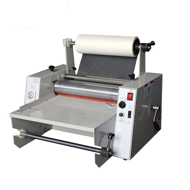 

DC-380 Cold Laminator Rolling Machine Single and Double Side Laminating Machine Adjustable Speed Steel Roll Laminating Machine