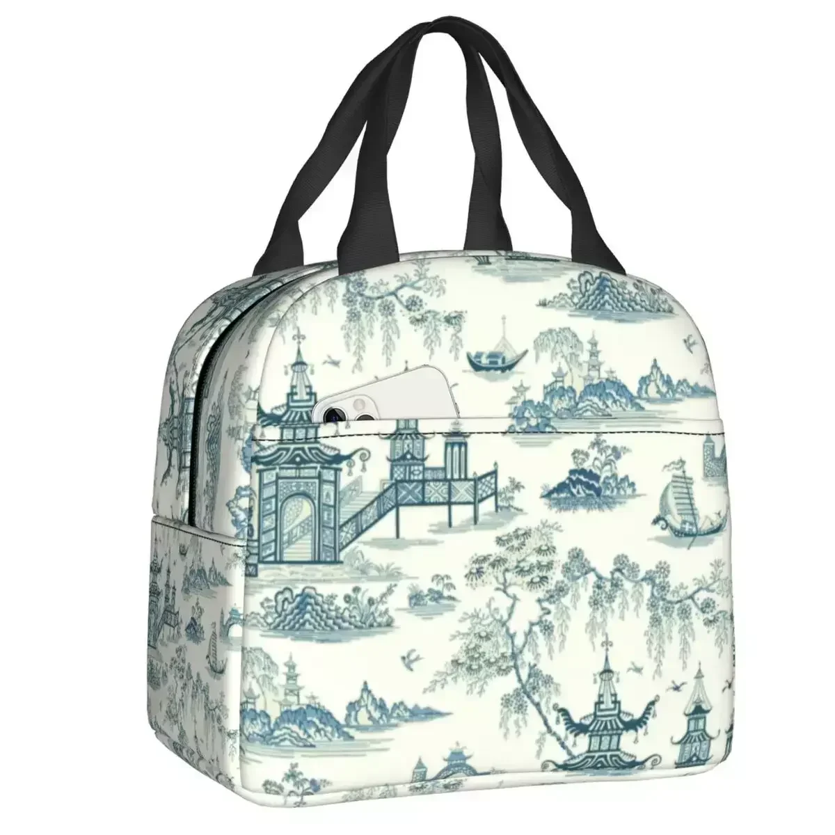 Oriental Pagoda Chinoiserie Vintage Temple Garden Insulated Lunch Bag For Thermal Cooler Lunch Tote Beach Camping Travel
Oriental Pagoda Chinoiserie Vintage Temple Garden Insulated Lunch Bag For Thermal Cooler Lunch Tote Beach Camping Travel