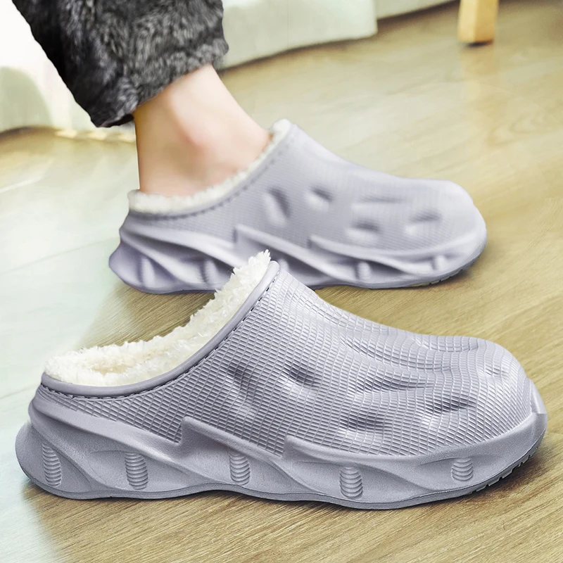 Outdoor Winter Women Men Cotton Slippers Waterproof Warm Non-Slip Plush Solid Home Thick Flat Platform Slip on Ladies EVA Shoes
Outdoor Winter Women Men Cotton Slippers Waterproof Warm Non-Slip Plush Solid Home Thick Flat Platform Slip on Ladies EVA Shoes