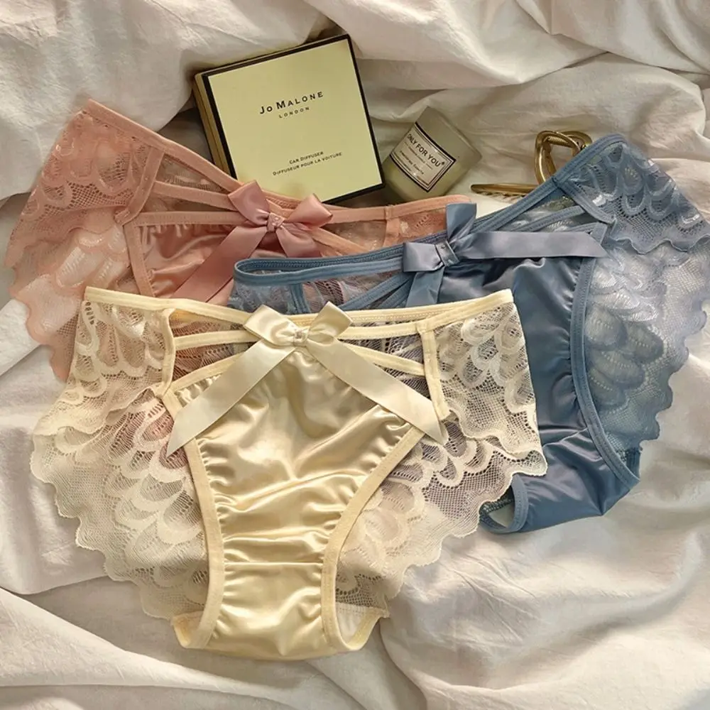 Middle Waist Bow Lace Panties Cotton Crotch Sexy Panties Seamless Female Lingerie Lace Briefs Women
Middle Waist Bow Lace Panties Cotton Crotch Sexy Panties Seamless Female Lingerie Lace Briefs Women