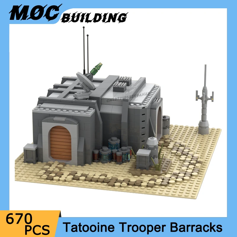 Movie Castle MOC Building Blocks Tatooine Trooper Barracks Modular Street View Model DIY Assembly Bricks Collection Toys Gifts
Movie Castle MOC Building Blocks Tatooine Trooper Barracks Modular Street View Model DIY Assembly Bricks Collection Toys Gifts