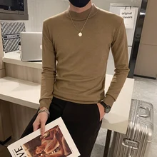 Autumn and Winter Pure Color British Europe and The United States Retro Sweater Half Turtleneck Sweater Men's Sweater 9 Colors
Autumn and Winter Pure Color British Europe and The United States Retro Sweater Half Turtleneck Sweater Men's Sweater 9 Colors