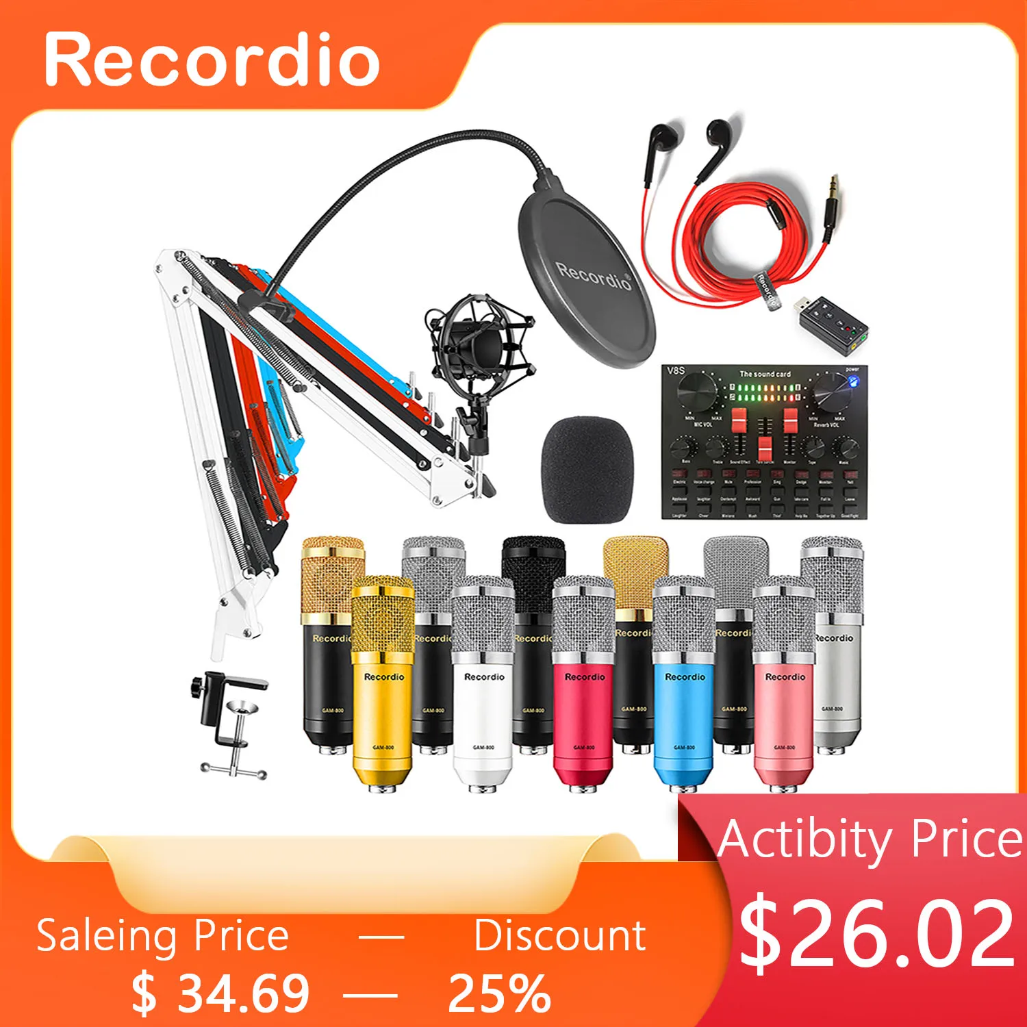 GAM-800S Hot Sale Professional Capacitive Sound Head Recording Studio Microphone
GAM-800S Hot Sale Professional Capacitive Sound Head Recording Studio Microphone
