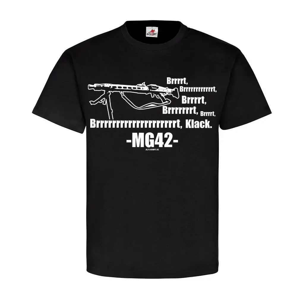 Funny Humour Brrrt MG42 Machine Gun Sound T Shirt. Short Sleeve 100% Cotton Casual T-shirts Loose Top Size S-3XL
Funny Humour Brrrt MG42 Machine Gun Sound T Shirt. Short Sleeve 100% Cotton Casual T-shirts Loose Top Size S-3XL