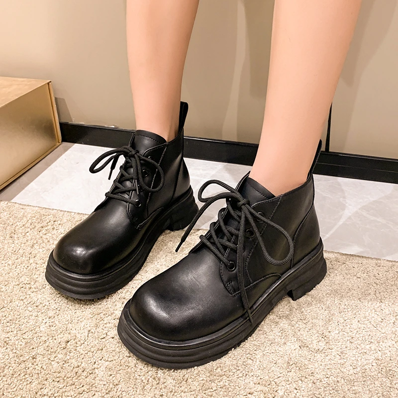 Boots Women's Autumn Fashion Boots Autumn Lace-up Shoes Women's Round Toe Simple Women's Boots 2023 New Women Shoes
Boots Women's Autumn Fashion Boots Autumn Lace-up Shoes Women's Round Toe Simple Women's Boots 2023 New Women Shoes