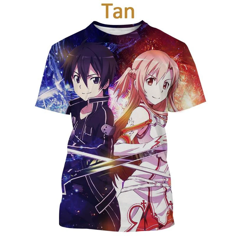 Новая повседневная футболка Kirito и Yuuki Asuna с коротким рукавом с изображением меча онлайн аниме с 3d принтом модная футболка в стиле Харадзюку Топ
Новая повседневная футболка Kirito и Yuuki Asuna с коротким рукавом с изображением меча онлайн аниме с 3d принтом модная футболка в стиле Харадзюку Топ