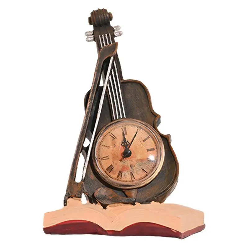 Melody Vintage Violin Clock Ornament Retro Model Figurines and Alarm Clock for Elegant Desktop Home Decoration and Desk Accent
Melody Vintage Violin Clock Ornament Retro Model Figurines and Alarm Clock for Elegant Desktop Home Decoration and Desk Accent