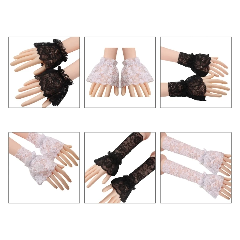 Cosplay Maid Hollow Out Decorative Wrist Cuffs Detachable Elastic Cuffs for Girl 
Cosplay Maid Hollow Out Decorative Wrist Cuffs Detachable Elastic Cuffs for Girl