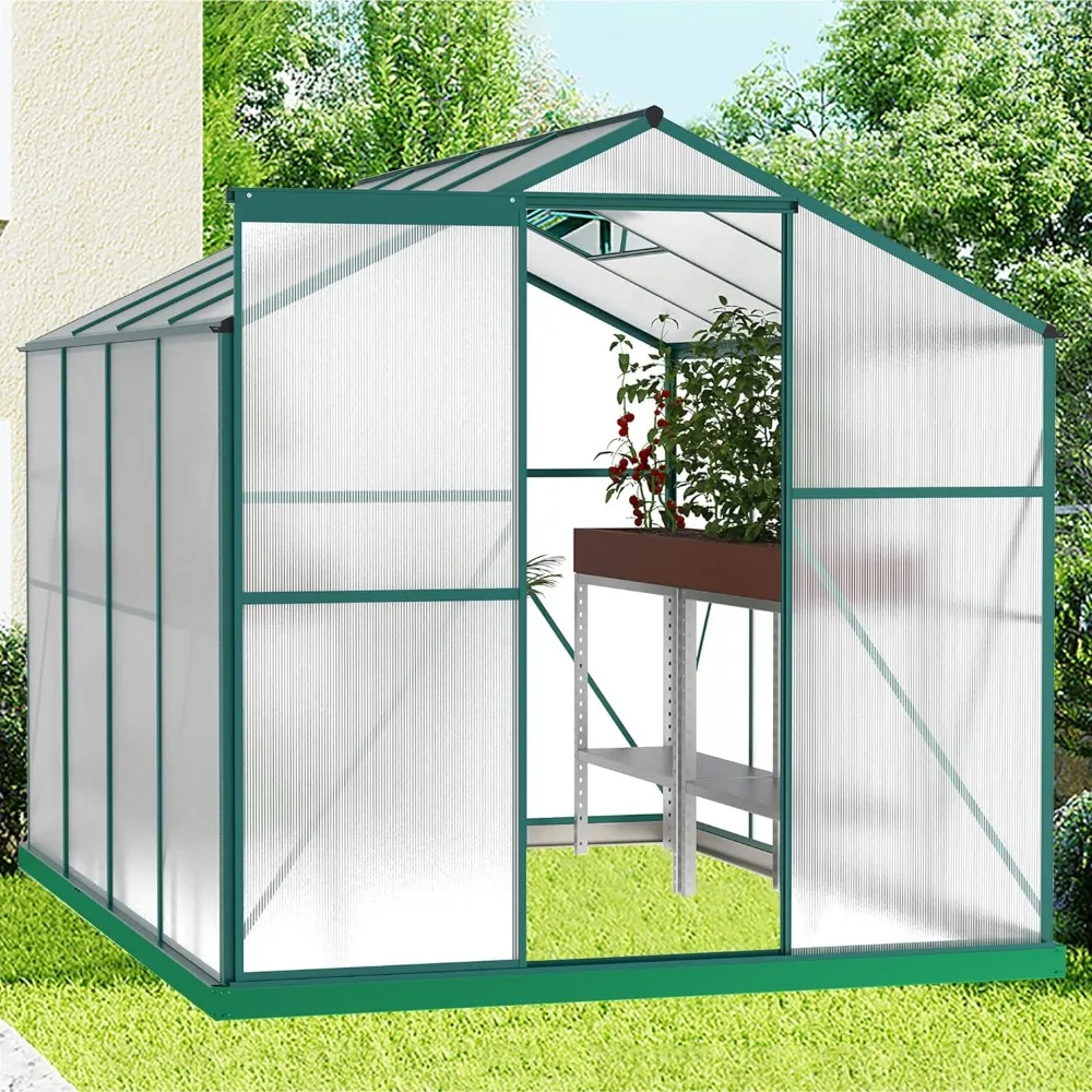 8x6 Ft Greenhouses for Outdoors, UV Protection Adjustable Roof Vent, Thermostatic Waterproof and Insect Resistant Free Shipping
8x6 Ft Greenhouses for Outdoors, UV Protection Adjustable Roof Vent, Thermostatic Waterproof and Insect Resistant Free Shipping