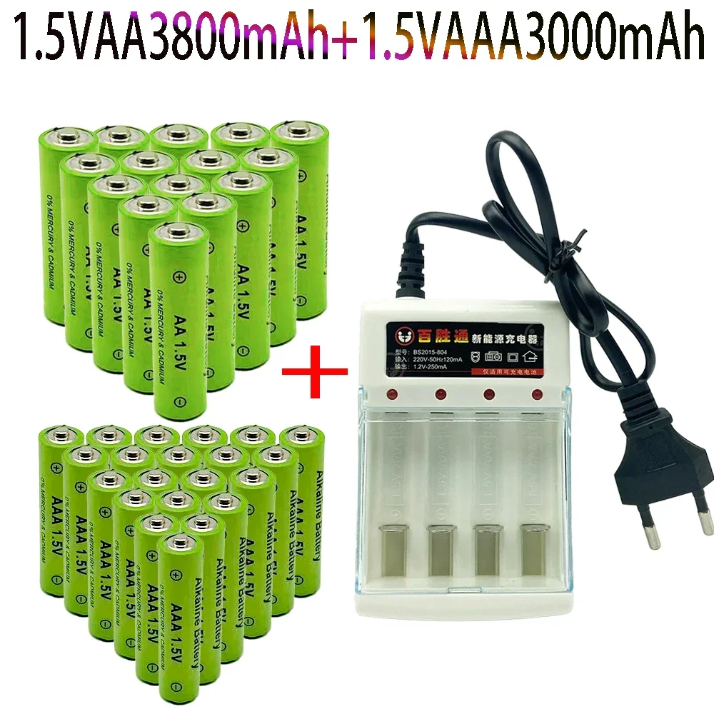 

100% original battery 1.5V AA3.8Ah+AAA3.0Ah NI-MH 1.5V battery, suitable for watches, mice, computers, toys, etc D. Other matter