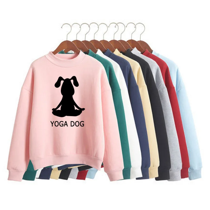 YOGA DOG Graphic Print Woman Sweatshirt Sweet Korean O-neck Knitted Pullover Thick Autumn Winter Candy Color Women Clothes
YOGA DOG Graphic Print Woman Sweatshirt Sweet Korean O-neck Knitted Pullover Thick Autumn Winter Candy Color Women Clothes