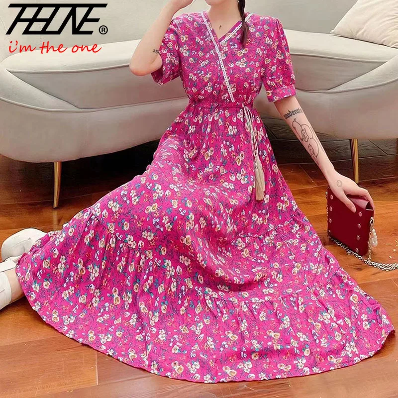 Women Dress Summer Long Boho Vestidos De Mujer Oversize Korean Style Print Robe Vintage Holiday Casual Fashion New in Dresses 
Women Dress Summer Long Boho Vestidos De Mujer Oversize Korean Style Print Robe Vintage Holiday Casual Fashion New in Dresses