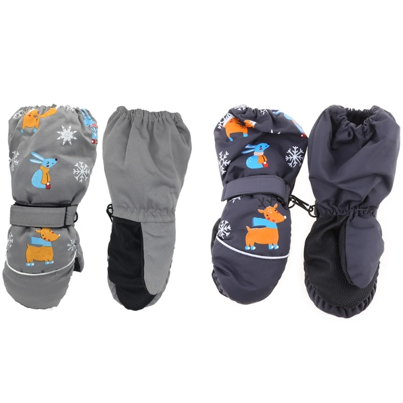 

Мультяшные ветрозащитные и водонепроницаемые зимние лыжные перчатки для холодной погоды для детей