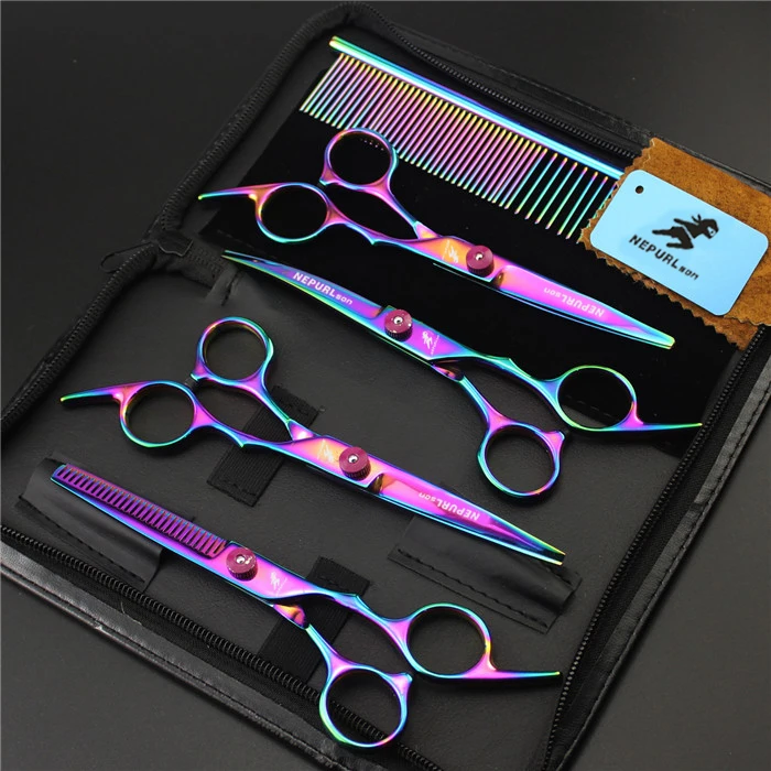 6 inch color purple 4 suit pet scissors hair thinning pet grooming scissors
6 inch color purple 4 suit pet scissors hair thinning pet grooming scissors