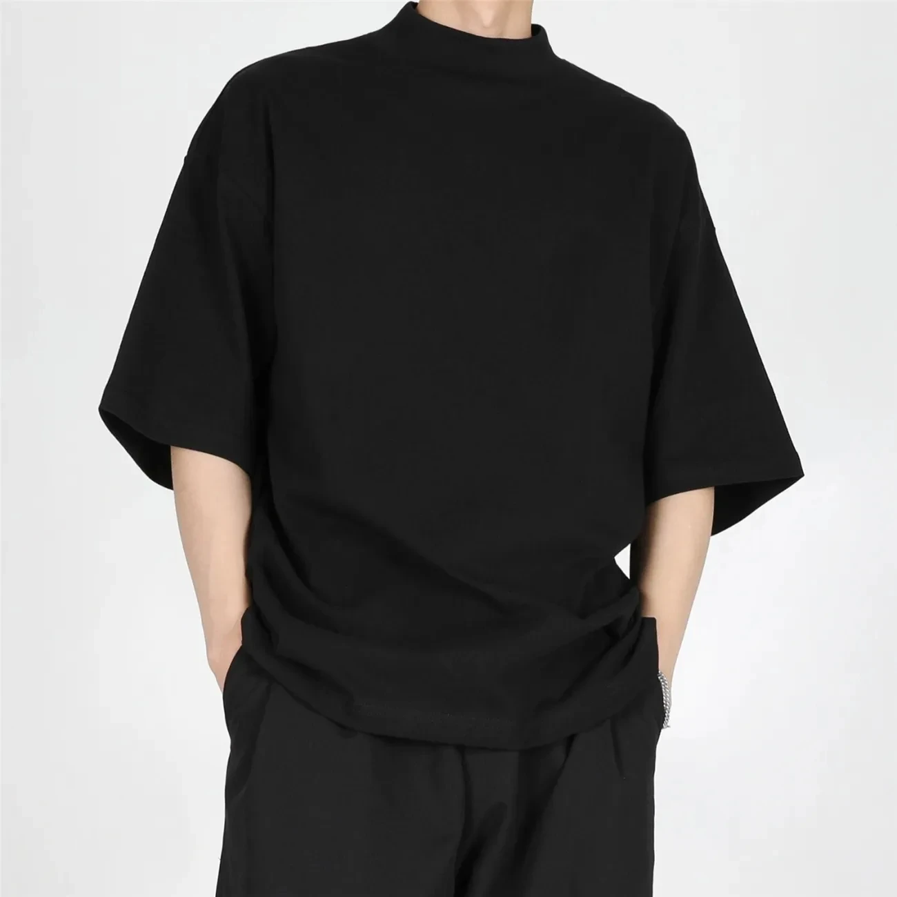 All-Season Spring Summer Fashion Men's Solid Casual Loose Tess Cool Boys AllMatch Top Simple Pullover Turtleneck Short Sleeve
All-Season Spring Summer Fashion Men's Solid Casual Loose Tess Cool Boys AllMatch Top Simple Pullover Turtleneck Short Sleeve