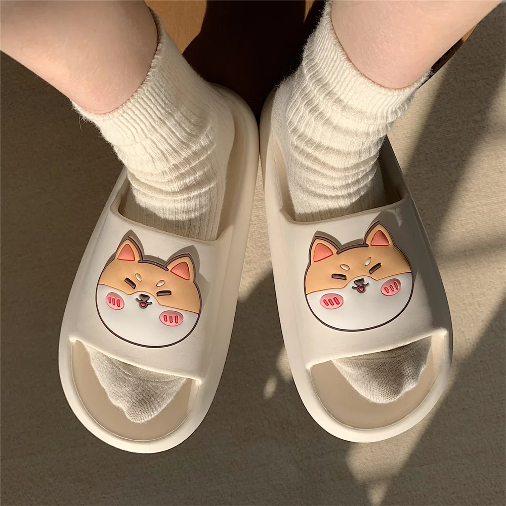 Summer Women Men's Slippers Indoor Bath Thick Platform Non-slip Home Easter Cartoon Flip Flops Dog Beach Sandals Ladies Shoes
Summer Women Men's Slippers Indoor Bath Thick Platform Non-slip Home Easter Cartoon Flip Flops Dog Beach Sandals Ladies Shoes