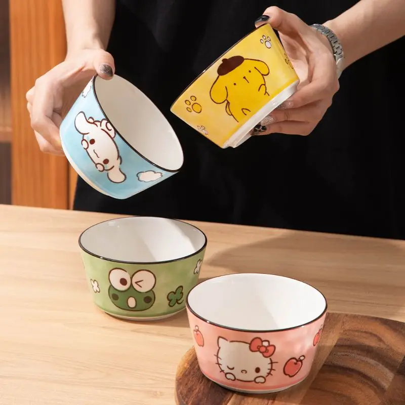 Столовая посуда Kawaii Sanrioed Cinnamoroll Kitty Keroppi Милая мультяшная Бытовая Керамическая десертная миска большой емкости праздничный подарок
Столовая посуда Kawaii Sanrioed Cinnamoroll Kitty Keroppi Милая мультяшная Бытовая Керамическая десертная миска большой емкости праздничный подарок