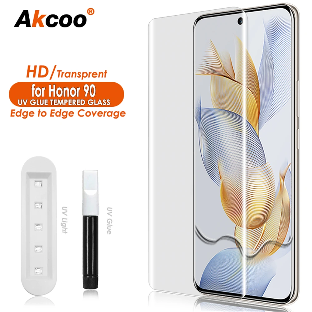 For Honor 90 Screen Protector UV Tempered Glass Film Edge to Edge Coverage / Scratch Resistant / Sensitive Touch Screenguard
For Honor 90 Screen Protector UV Tempered Glass Film Edge to Edge Coverage / Scratch Resistant / Sensitive Touch Screenguard
