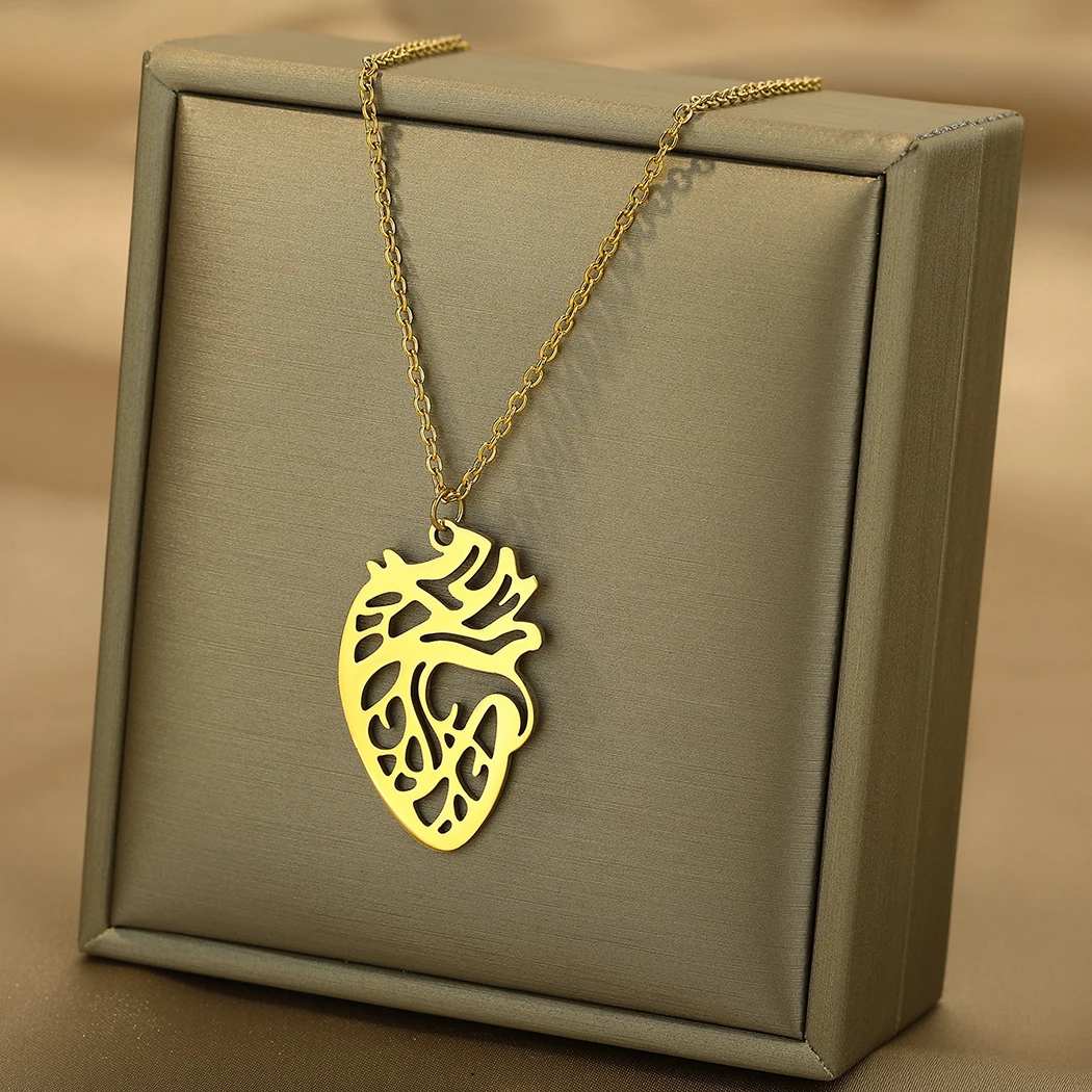 Dainty Dersign Oragn Heart Hollow Line Women Lucky Clavicle Jewelry Stainless Steel Pendant Chain Men Choker Jewelry Doctor Gift
Dainty Dersign Oragn Heart Hollow Line Women Lucky Clavicle Jewelry Stainless Steel Pendant Chain Men Choker Jewelry Doctor Gift