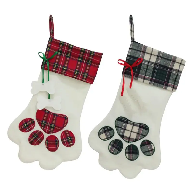 

Christmas Stockings Cartoon Santa Claus Snowman Elk Noel Bear Gift Bag Xmas Tree Haning Pendants Navidad Fireplace Socks decor