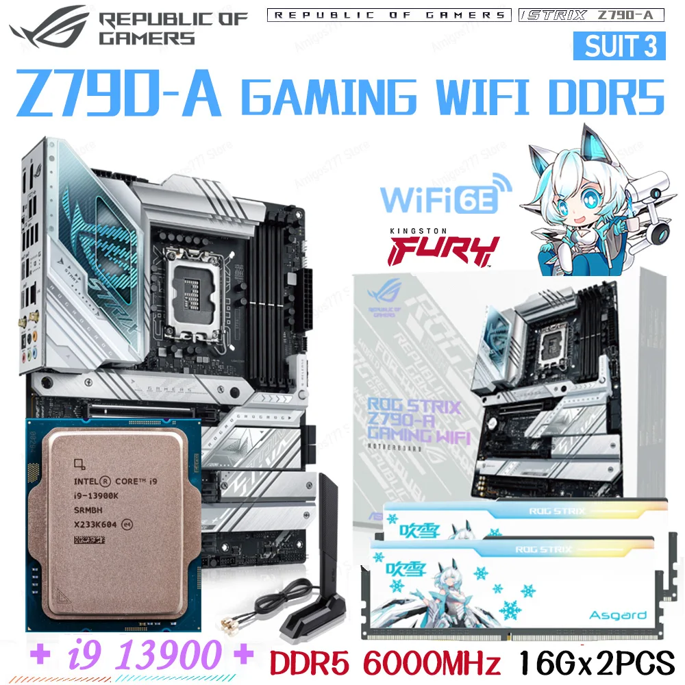 

Intel Z790 Motherboard ASUS ROG STRIX Z790-A GAMING WIFI DDR5 USB PCI-E 5.0 Motherboard Support Intel Core i3 i5 i7 i9 Porcessor