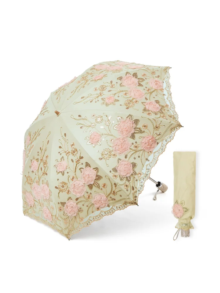 Embroidery Sun Umbrella For Female UV Protection Dual Folding Princess Umbrellas Lace Rainning And Sunny Umbrella Free Shipping
Embroidery Sun Umbrella For Female UV Protection Dual Folding Princess Umbrellas Lace Rainning And Sunny Umbrella Free Shipping