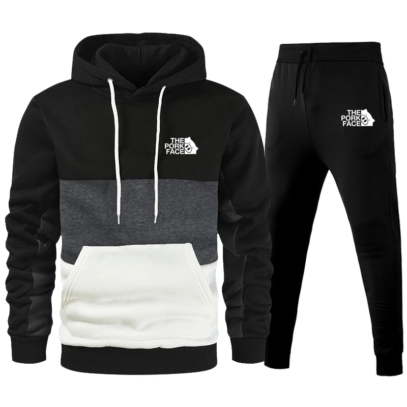 Autumn Winter Warm Sportswear Sets Men Hoodie Pullover New Patchwork Hoodie Men's Hoodies Sweatshirt+Sweatpants Suit
Autumn Winter Warm Sportswear Sets Men Hoodie Pullover New Patchwork Hoodie Men's Hoodies Sweatshirt+Sweatpants Suit