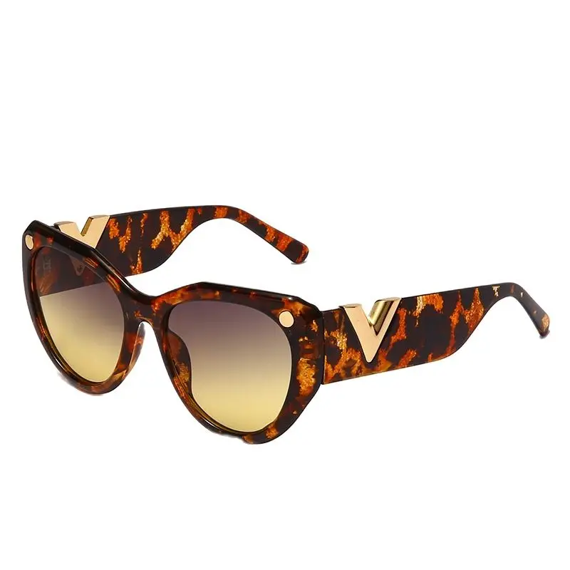 

1961 Sunglasses Large-Frame Leopard Print Net Red With The Same Paragraph For Men And Women Sunglasses Catwalk Sunglasses