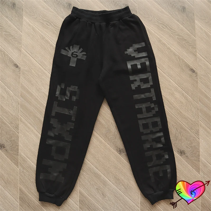 

Black Vertabrae 6 Logo Sweatpants Men Women 3D Puff Print Vertabrae Pants High Quality Six Joggers Trousers