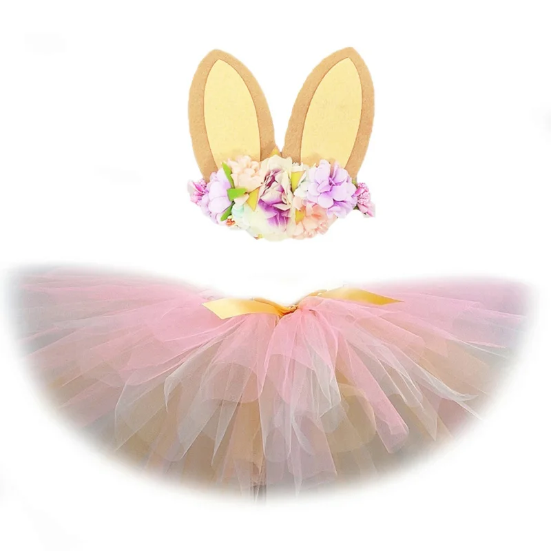 

Toddler baby girls bunny tutu skirt for Kids girl princess rabbit tutus fluffy ball gown children Easter Halloween costume 1-14