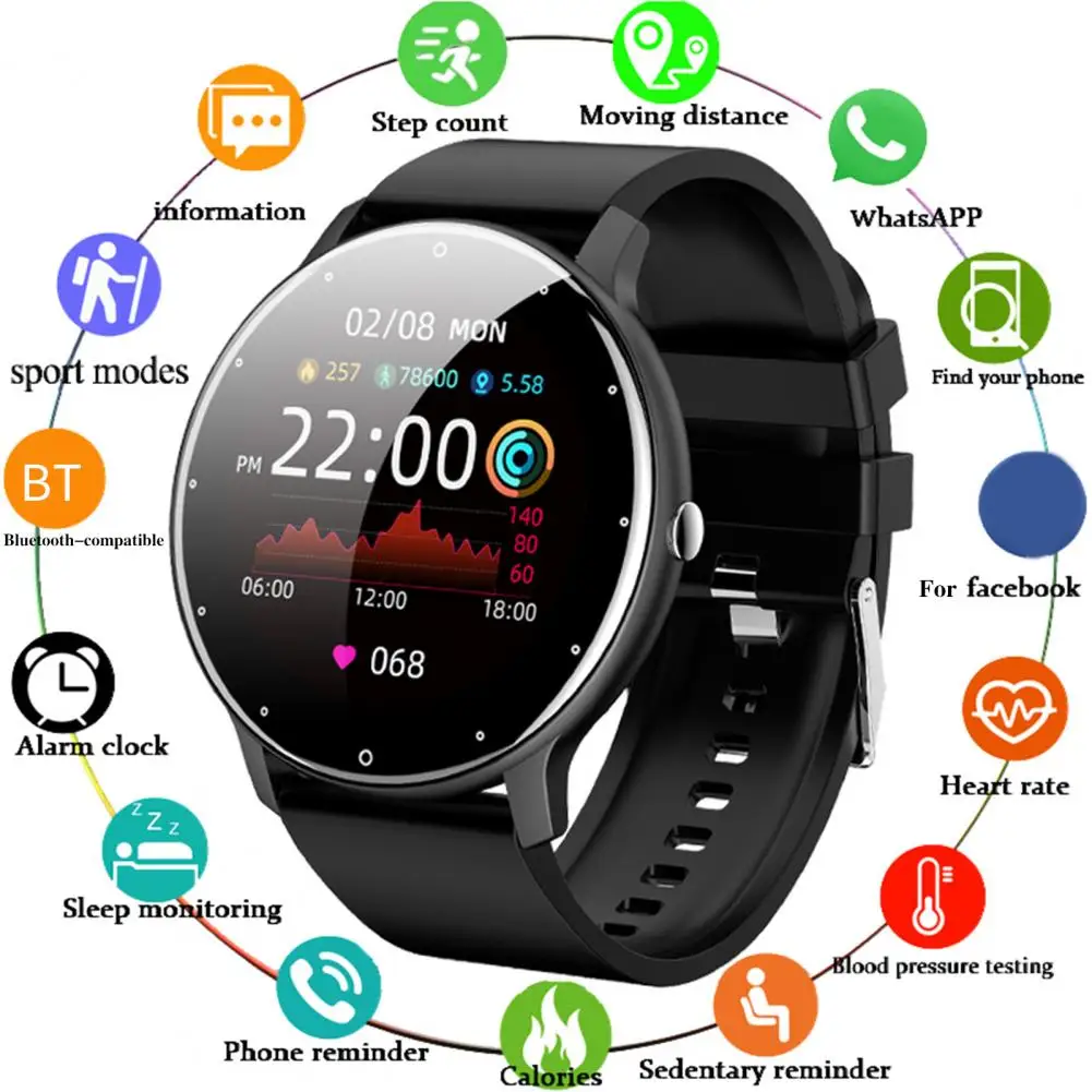 New in ZL02D Smart Wristwatch Multifunctional Health Monitoring Full Touch Screen Fashion Heart Rate Monitor Smart Wristwatch
New in ZL02D Smart Wristwatch Multifunctional Health Monitoring Full Touch Screen Fashion Heart Rate Monitor Smart Wristwatch