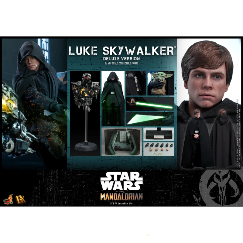 

In Stock Hottoys DX22 DX23 Star Wars The Mandalorian Luke Skywalker 1/6 Anime Action Figure Toy Gift Model Collection Hobby