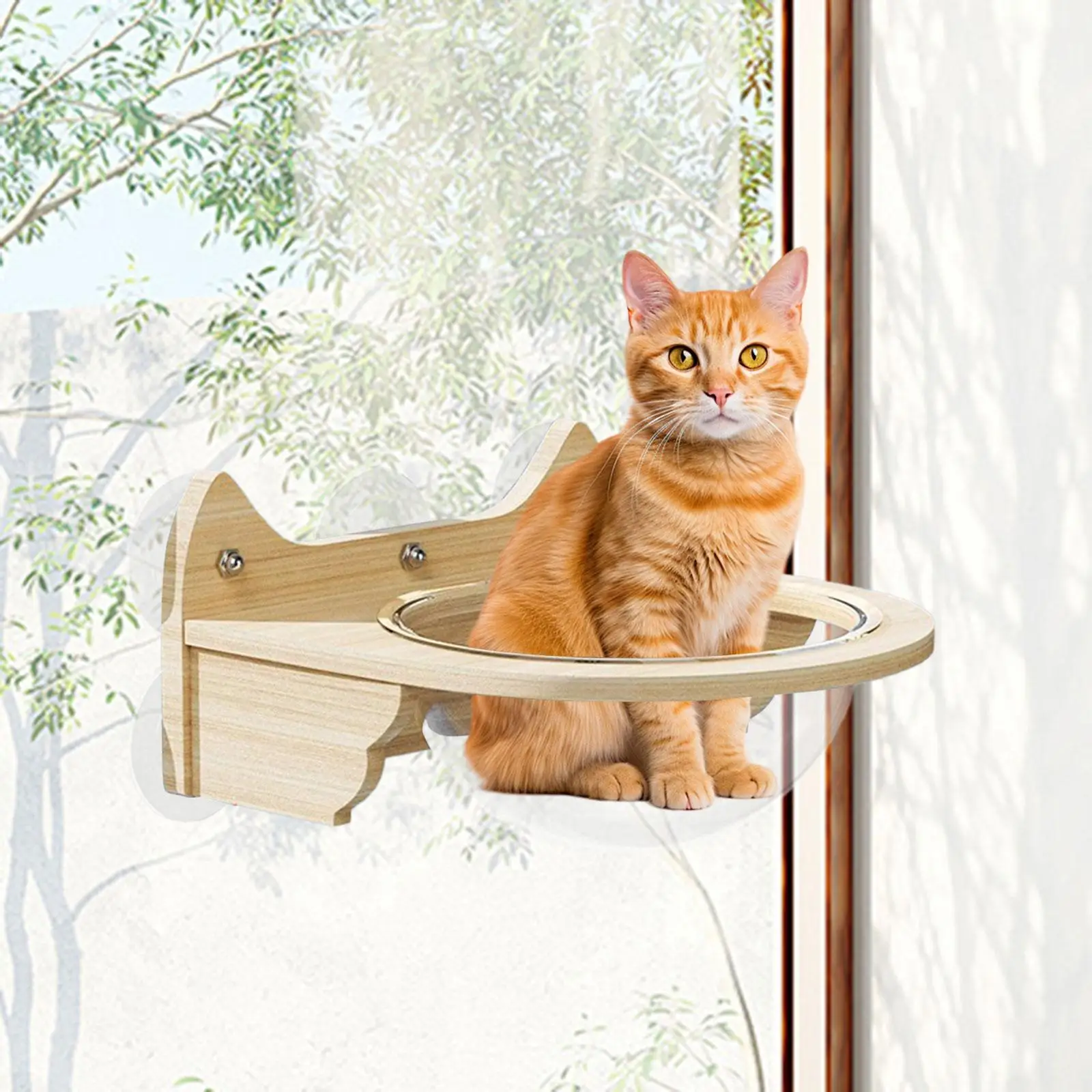 Cat Wall Bed Cat Hammock for Window, Hanging Space Capsule Lounge, Cat Window Perch, Cat Bed Window for Activity Centre
Cat Wall Bed Cat Hammock for Window, Hanging Space Capsule Lounge, Cat Window Perch, Cat Bed Window for Activity Centre