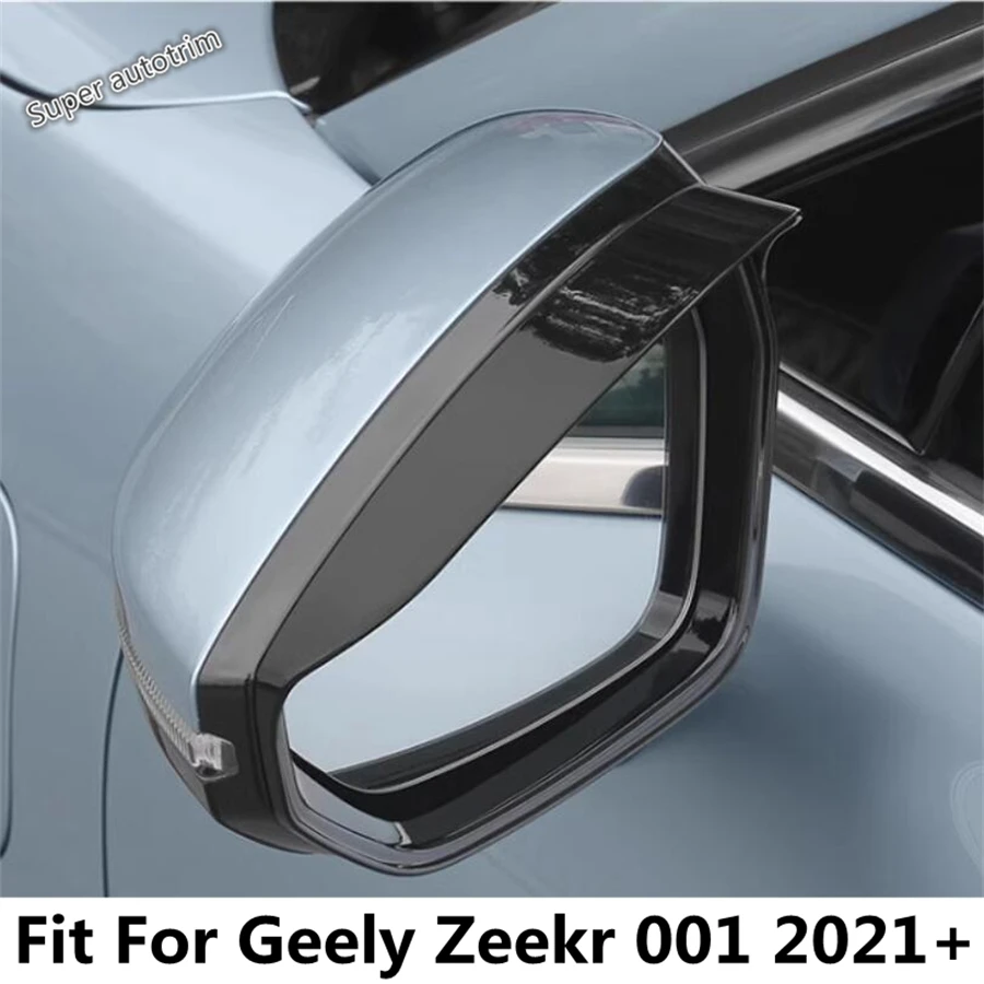 

Car Side Rear View Mirror Rain Eyebrow Frame Cover Trim For Geely Zeekr 001 2021 - 2023 Black / Carbon Fiber Accessory Exterior