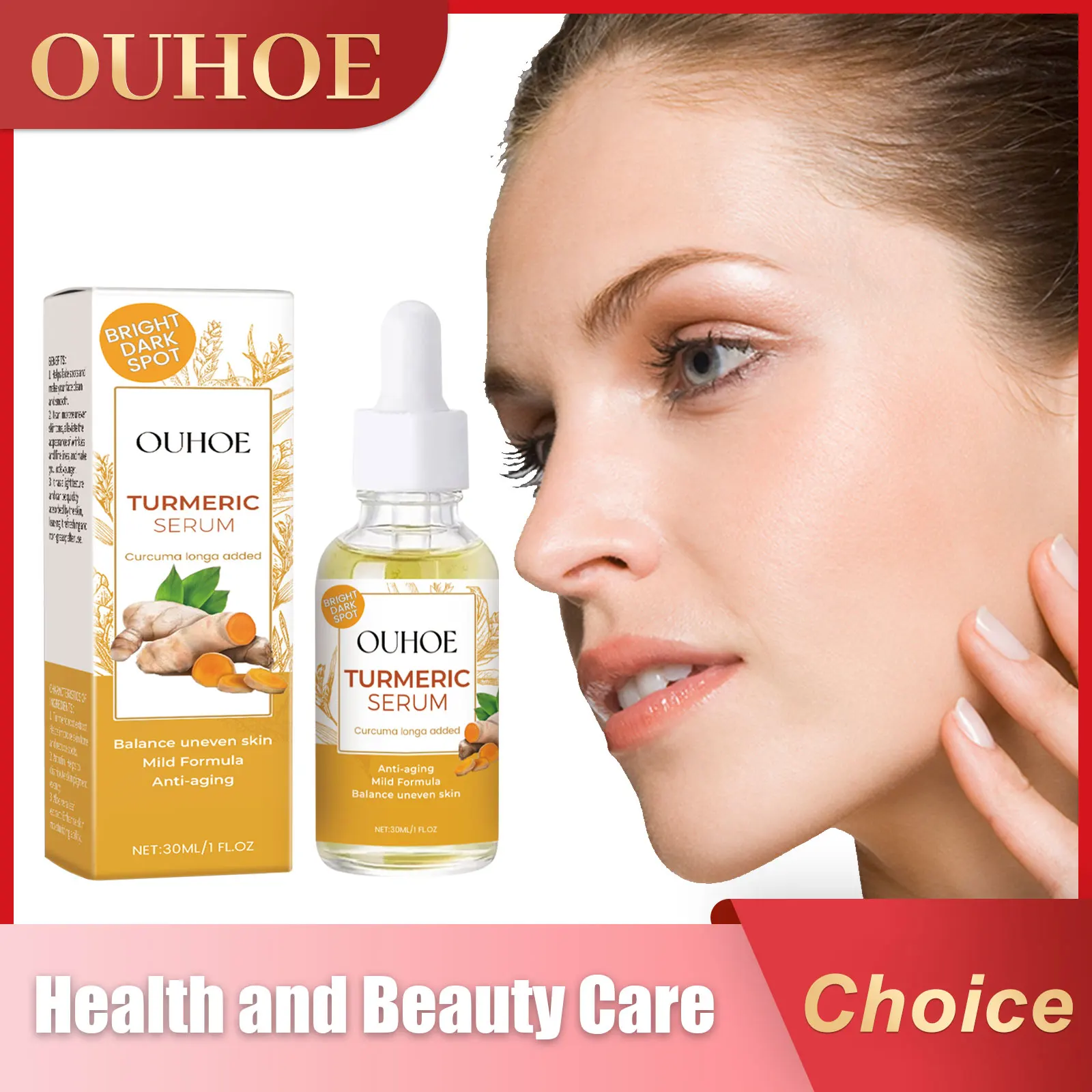 Turmeric Face Serum Repair Melanin Freckle Pigment Correcting Brighten Lightening Moisturizer Nourish Smooth Shrink Pore Essence
Turmeric Face Serum Repair Melanin Freckle Pigment Correcting Brighten Lightening Moisturizer Nourish Smooth Shrink Pore Essence