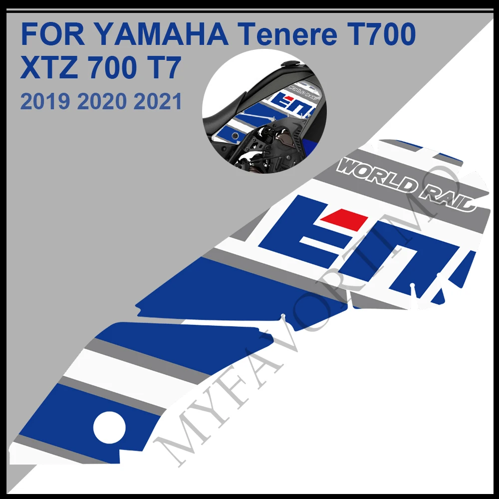

Наклейки на топливный бак мотоцикла, коврик для YAMAHA Tenere T700 XTZ 700 T7 2019 2020 2021, Набор наклеек, протектор багажника, багажа